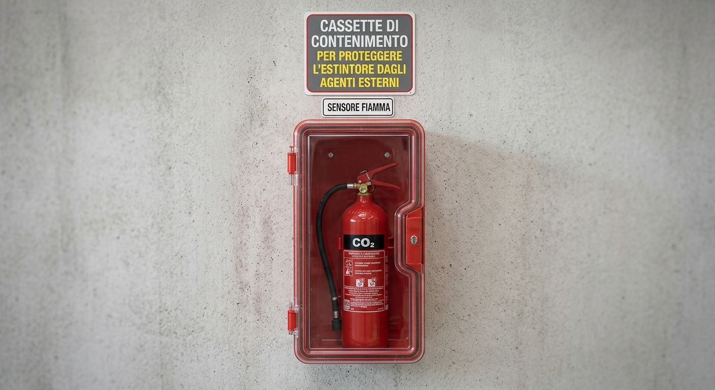 Cassetta e accessori per estintori