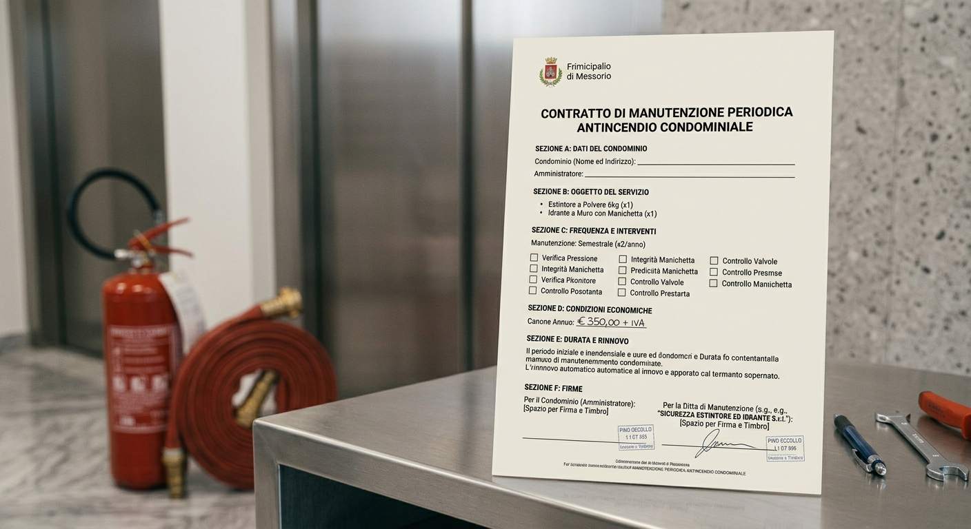 Contratto di manutenzione periodica dei presidi antincendio
