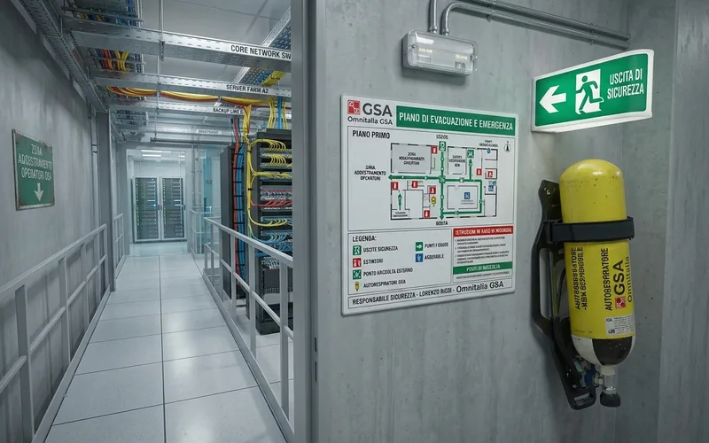 Cartello luminoso di uscita di emergenza